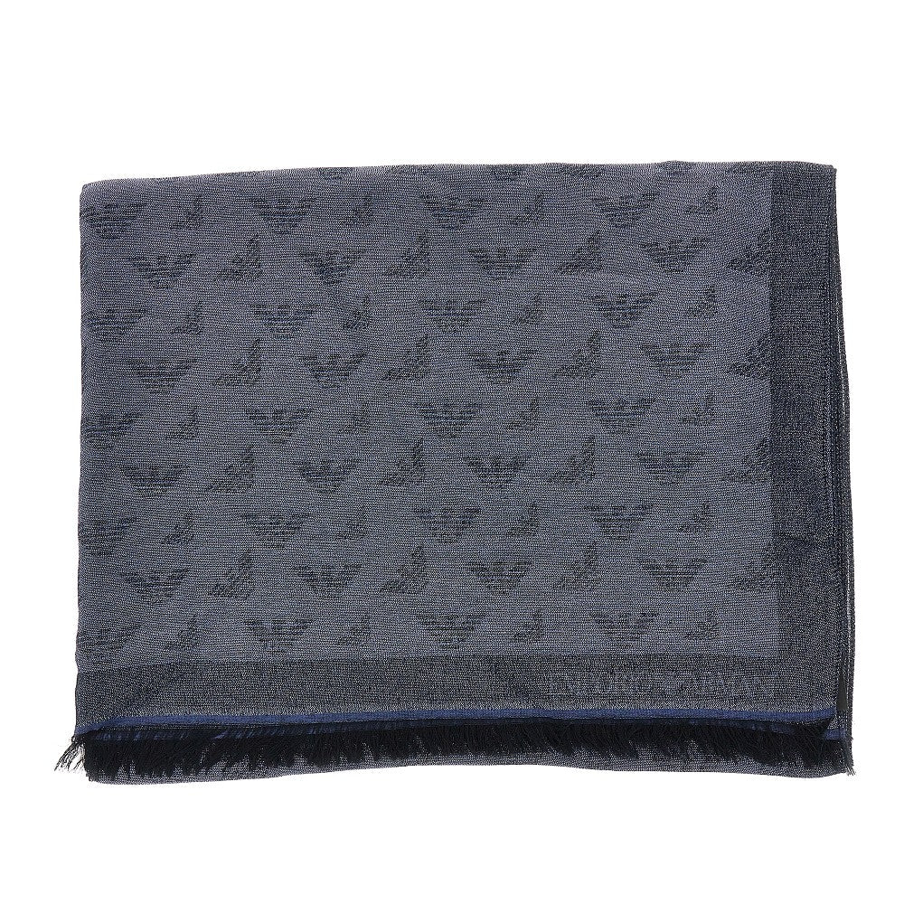 viscose-blend scarf with eagle motif