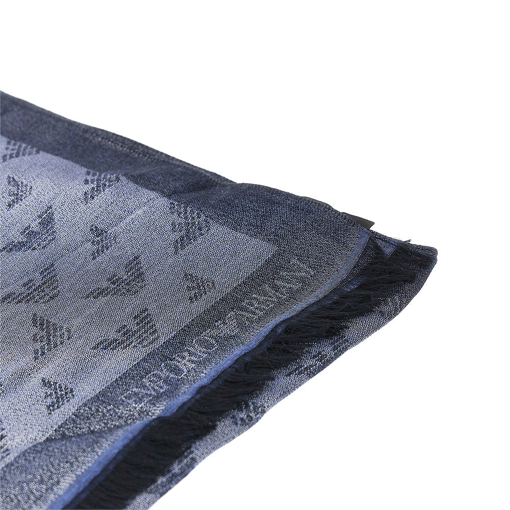 viscose-blend scarf with eagle motif