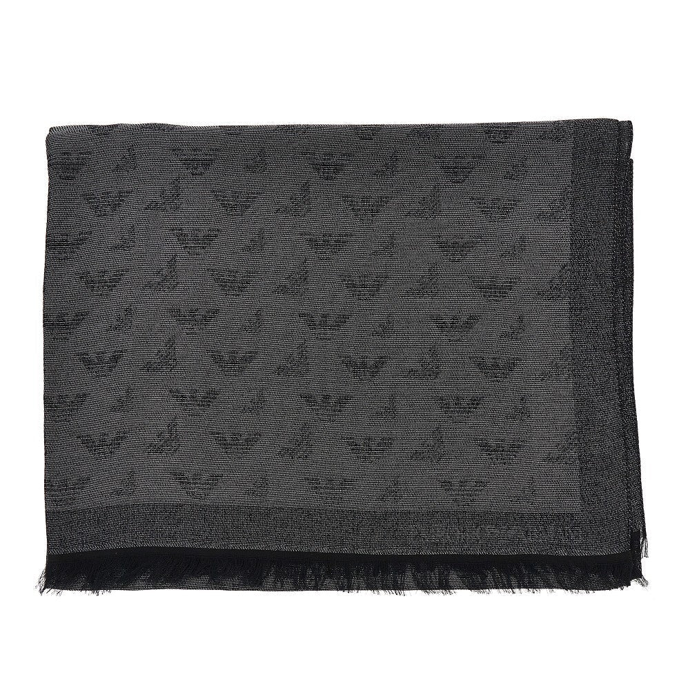 viscose-blend scarf with eagle motif