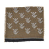 knitted scarf with eagle motif