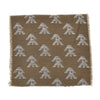 knitted scarf with eagle motif