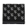 knitted scarf with eagle motif