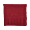 wool scarf with logo embroidery