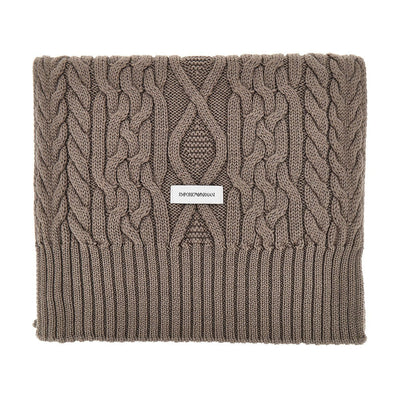 wool-blend scarf with logo label