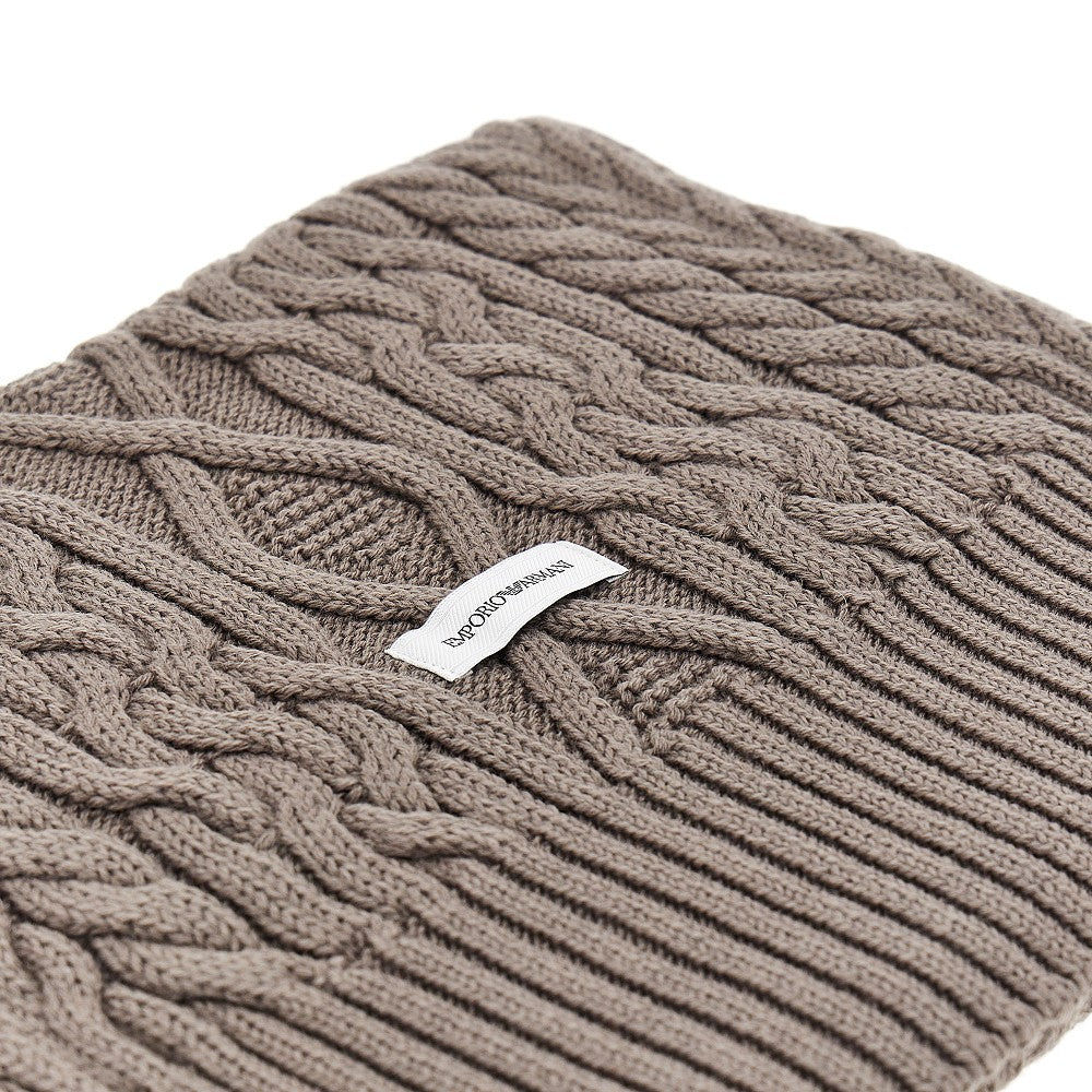 wool-blend scarf with logo label