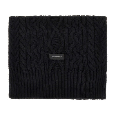 wool-blend scarf with logo label