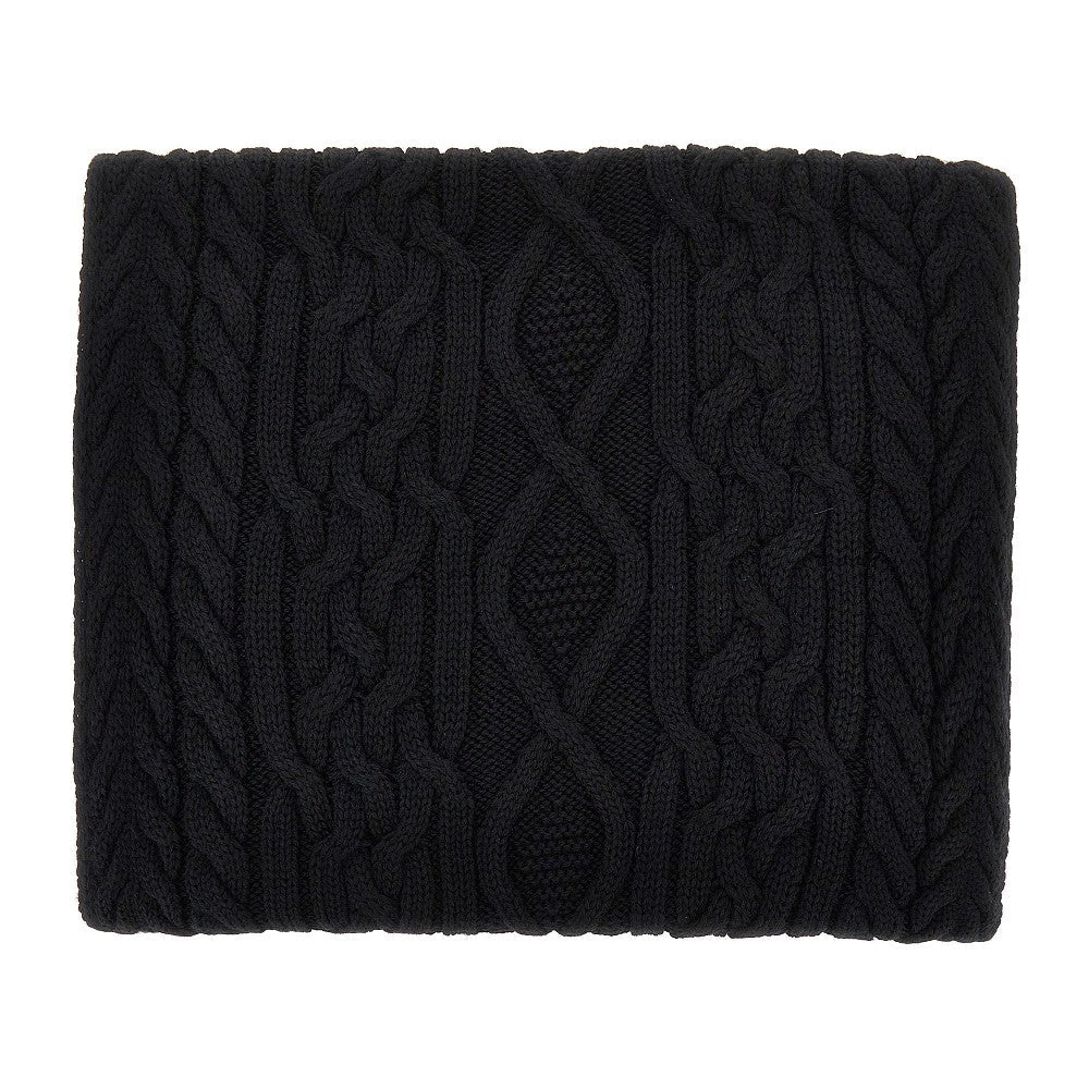 wool-blend scarf with logo label