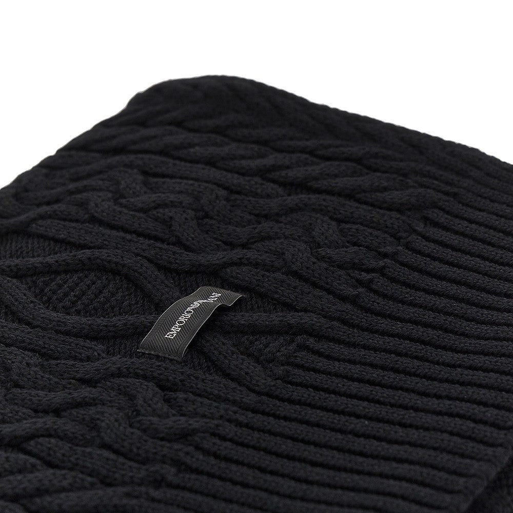 wool-blend scarf with logo label