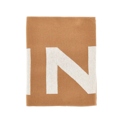 PINKO OS wool-blend scarf with jacquard logo