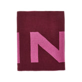 PINKO OS wool-blend scarf with jacquard logo