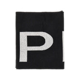 PINKO OS wool-blend scarf with jacquard logo