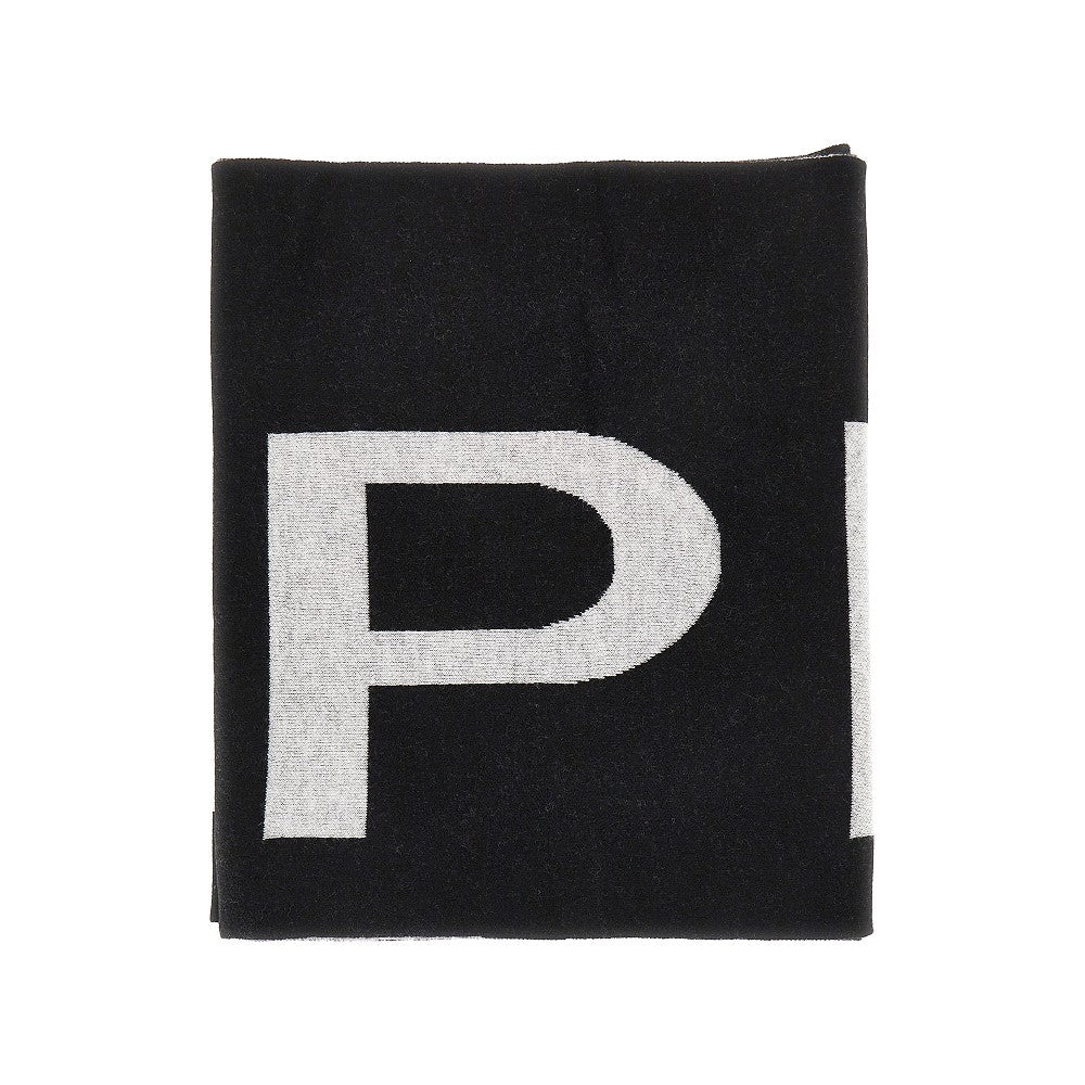 PINKO OS wool-blend scarf with jacquard logo