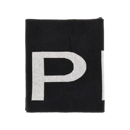 PINKO OS wool-blend scarf with jacquard logo