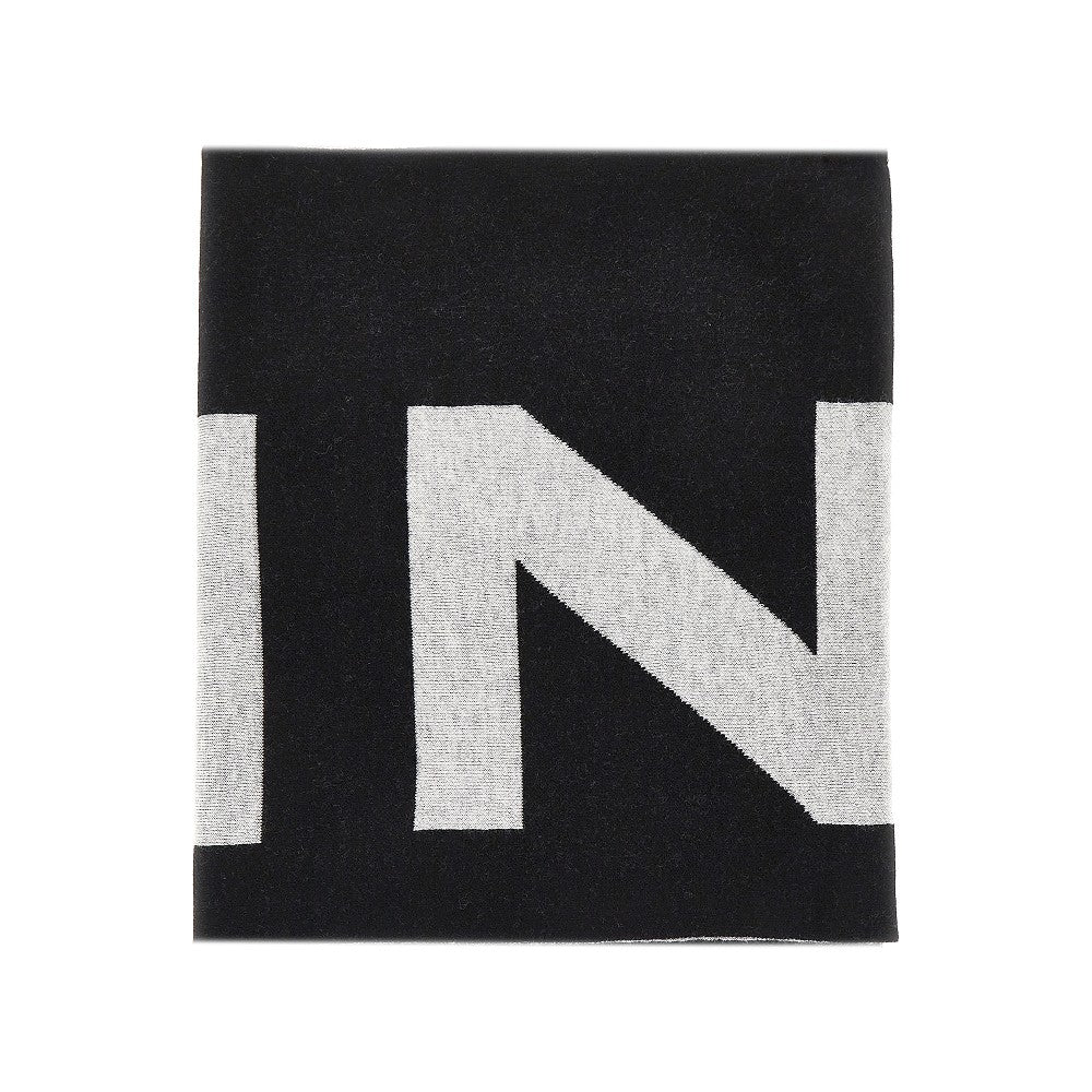 PINKO OS wool-blend scarf with jacquard logo