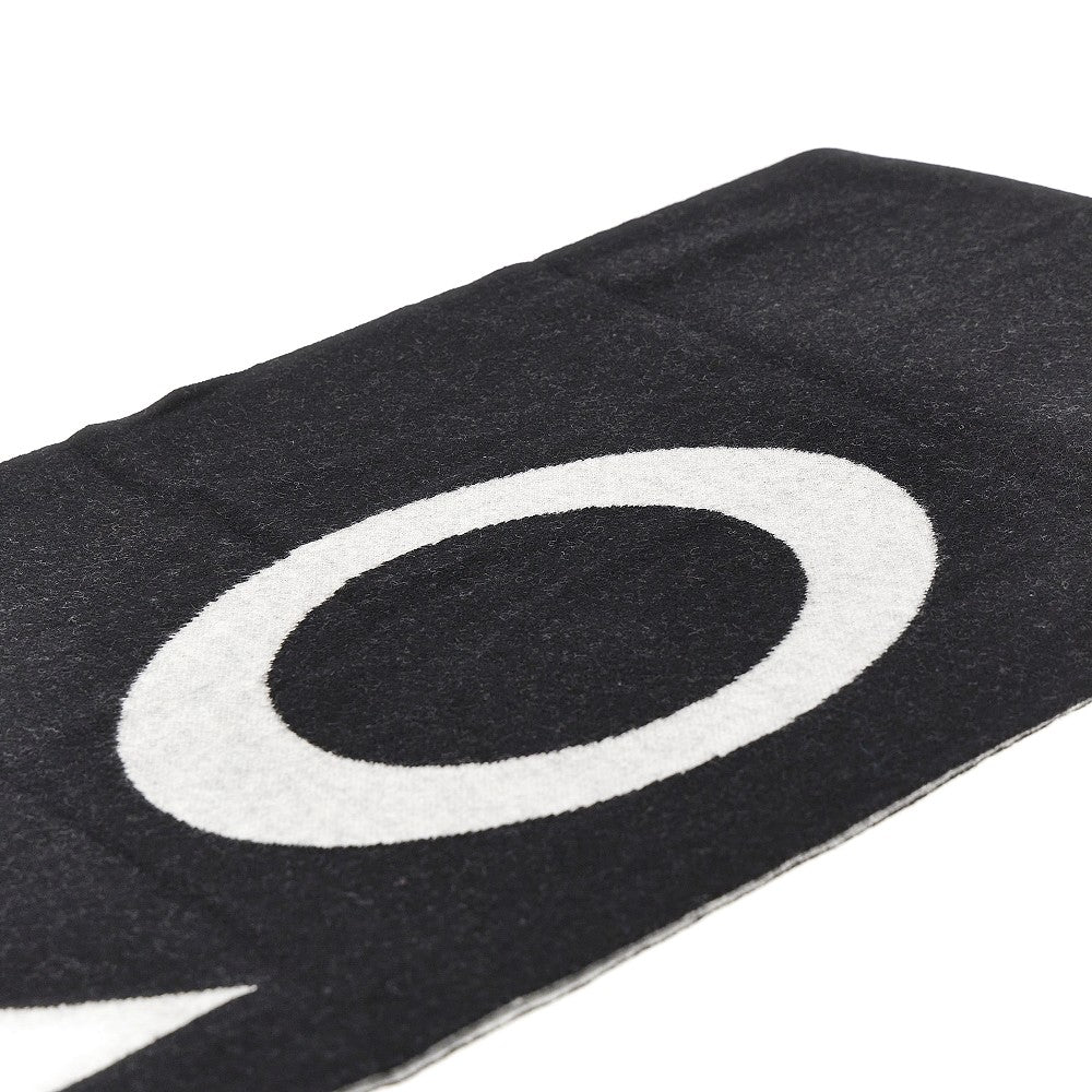 PINKO OS wool-blend scarf with jacquard logo