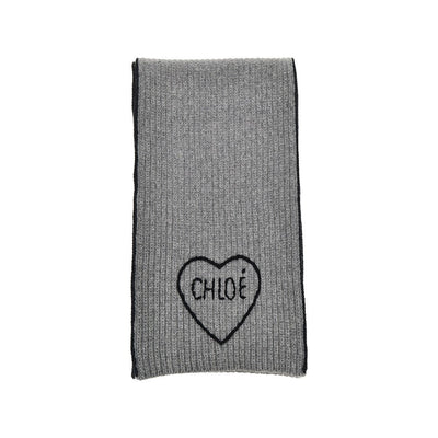 chloé encoeur wool and cashmere scarf