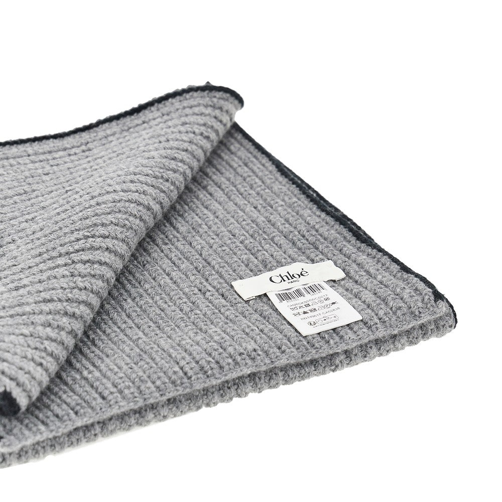 chloé encoeur wool and cashmere scarf