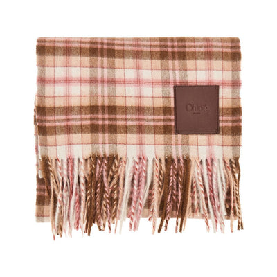 check cashmere scarf