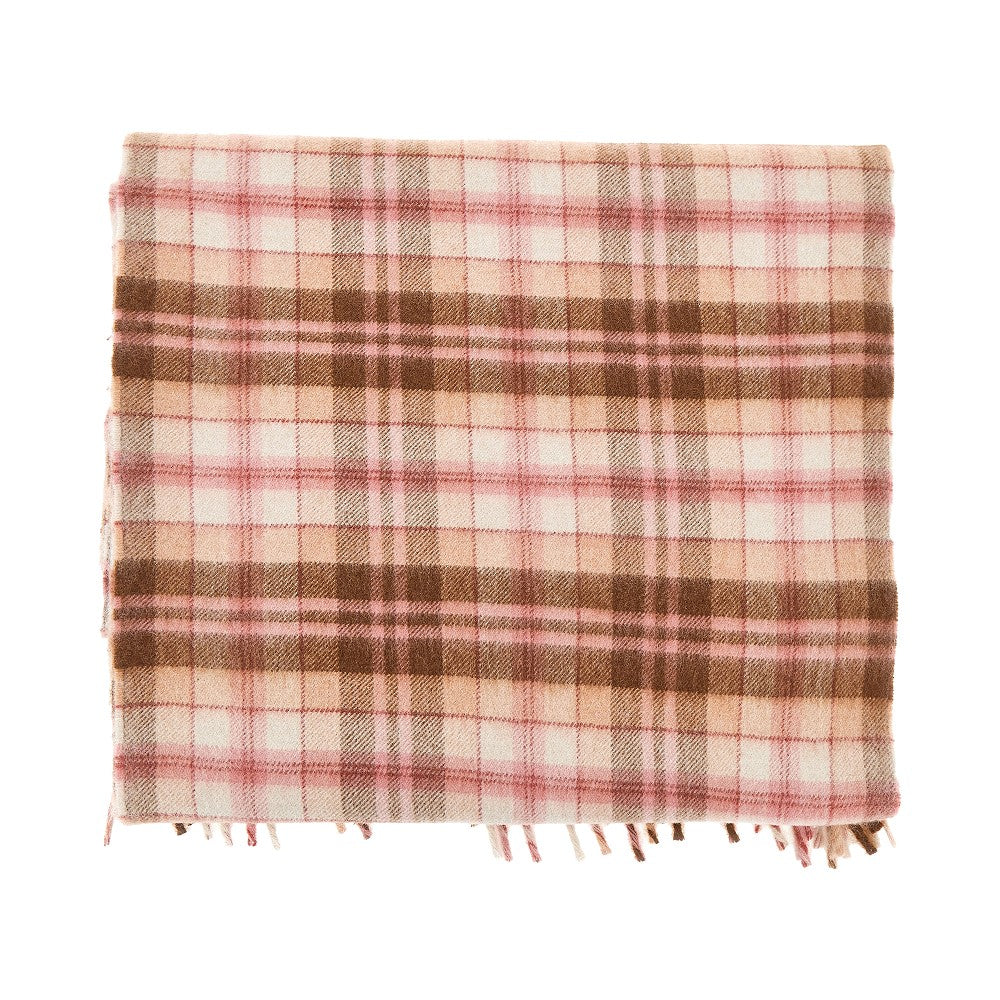 check cashmere scarf