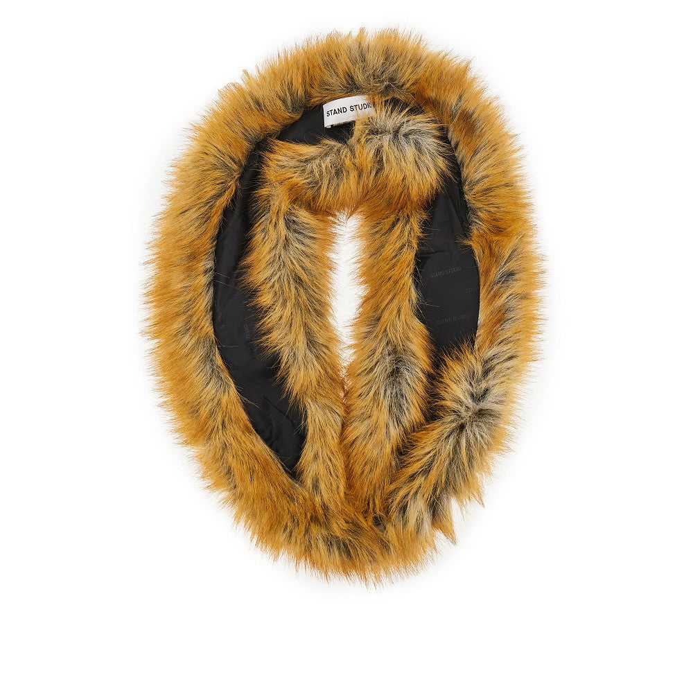 zofia faux fur shawl collar