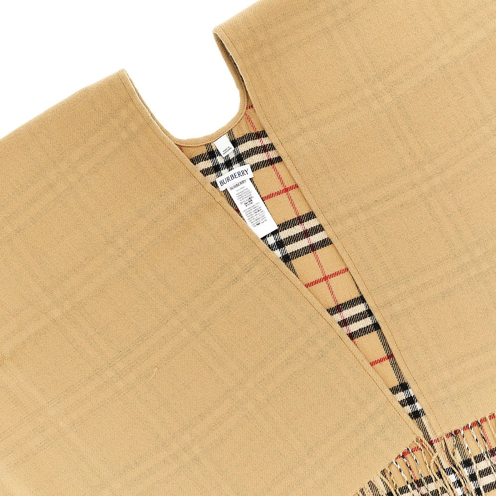 BURBERRY OS check wool reversible cape