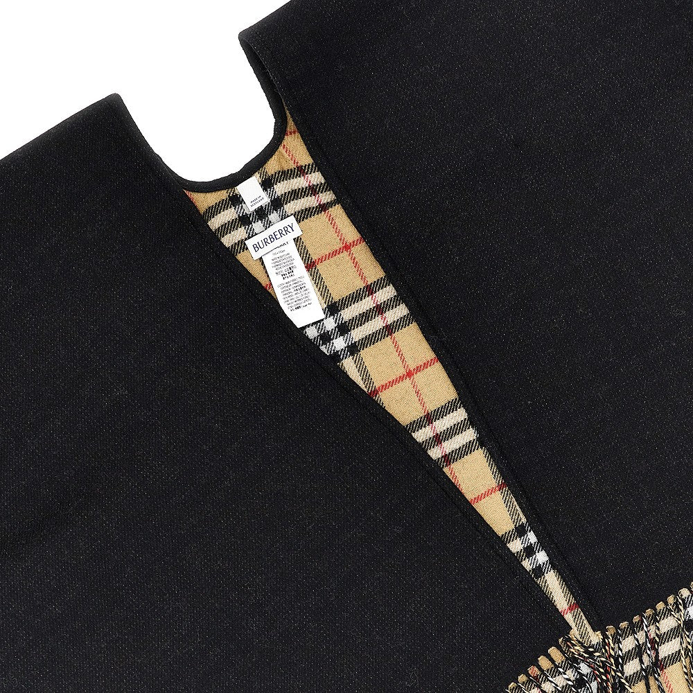 BURBERRY OS check wool reversible cape
