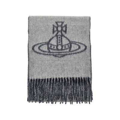 single orb double-face wool scarf