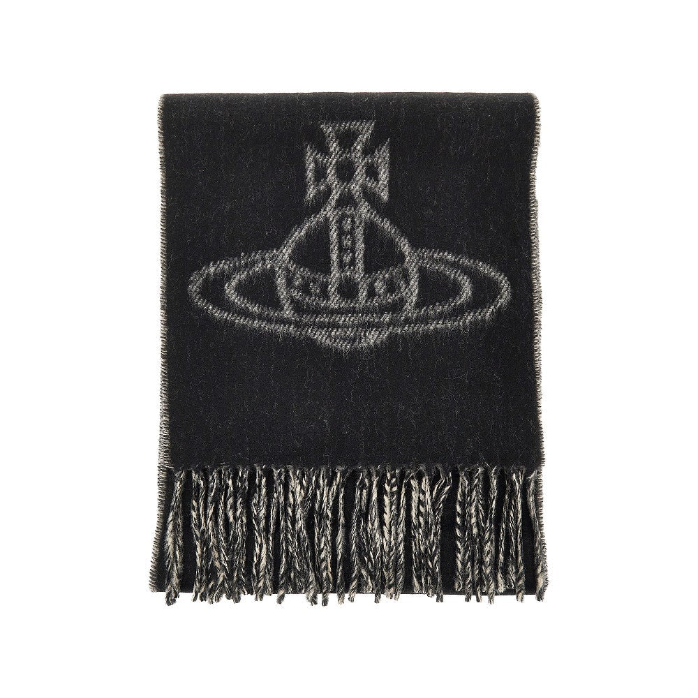 single orb double-face wool scarf