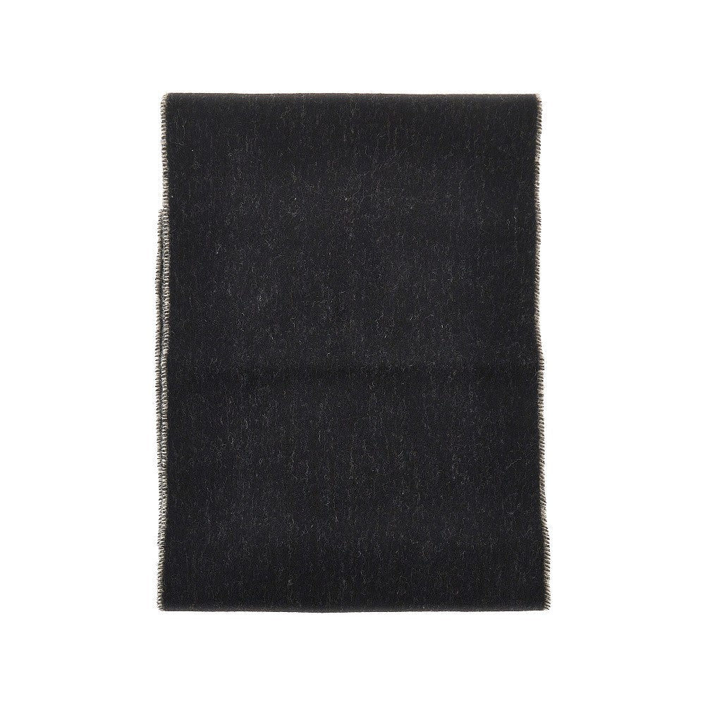 single orb double-face wool scarf
