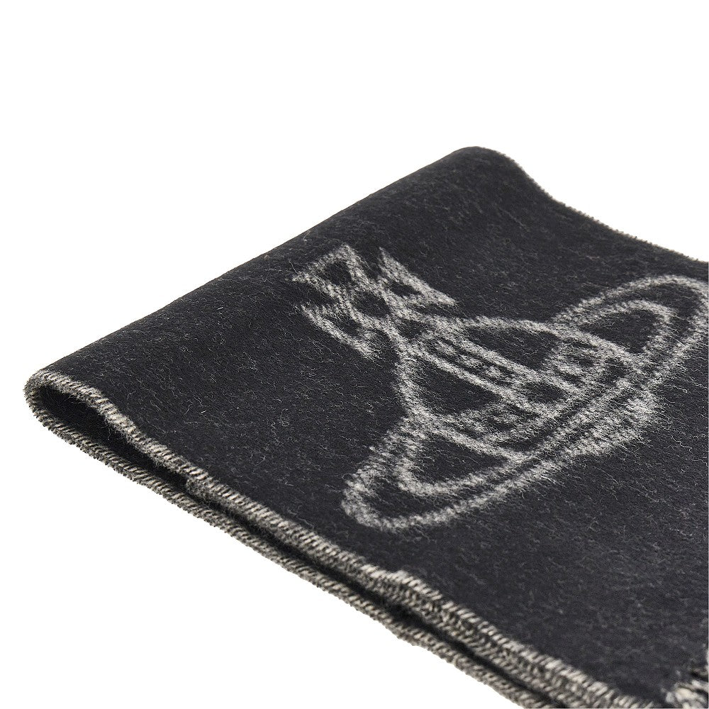 single orb double-face wool scarf