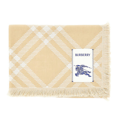 BURBERRY OS check wool and silk scarf