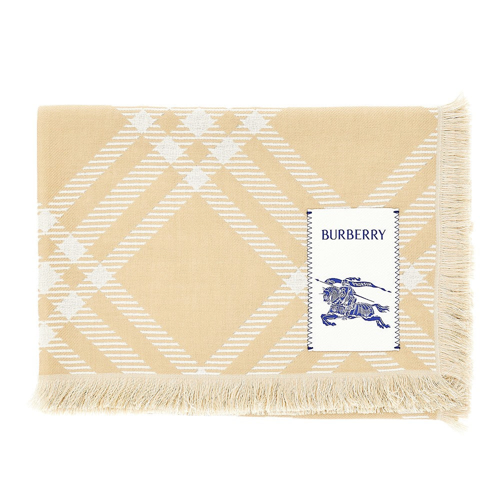 check wool and silk scarf