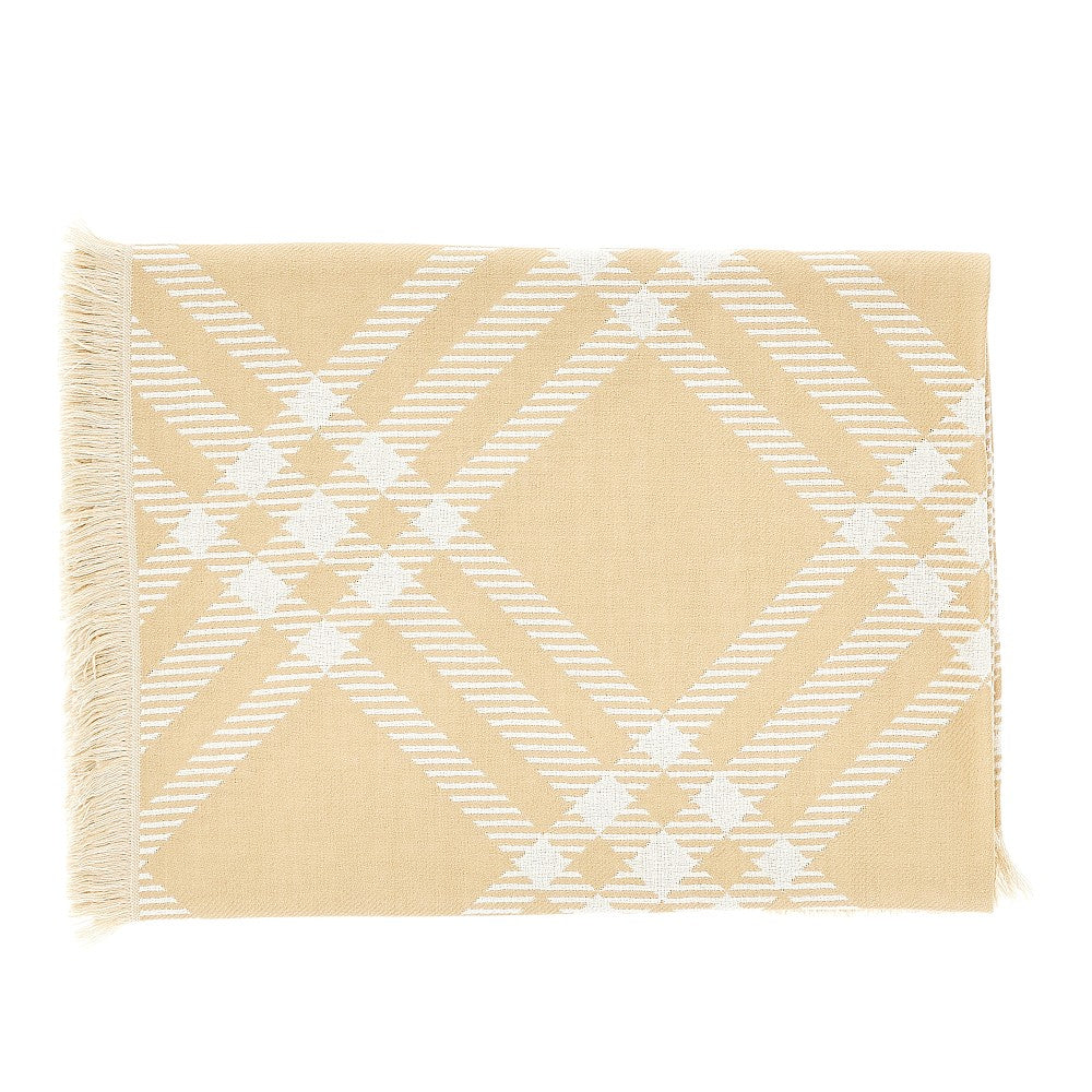 BURBERRY OS check wool and silk scarf