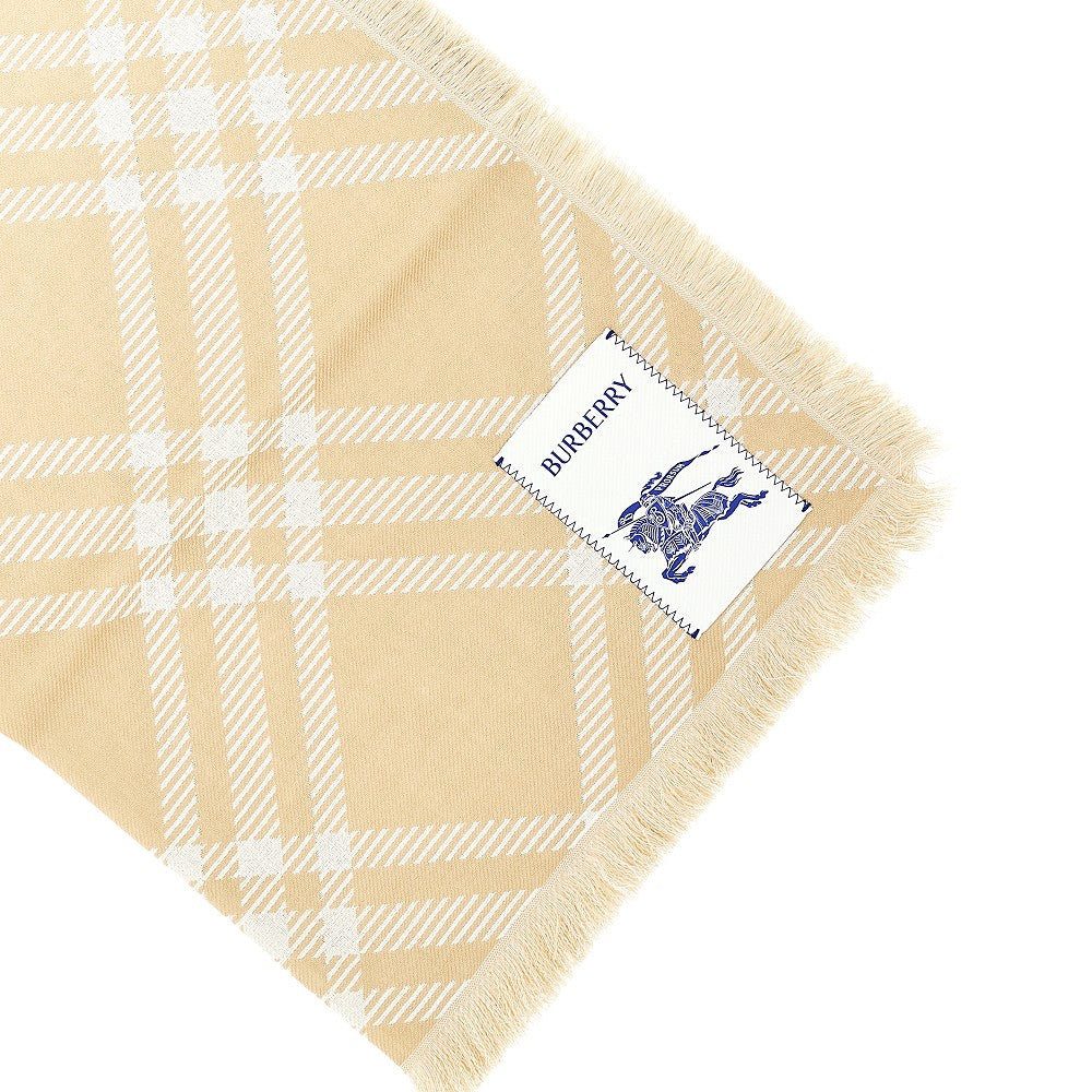 check wool and silk scarf