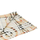 BURBERRY OS check wool and silk scarf