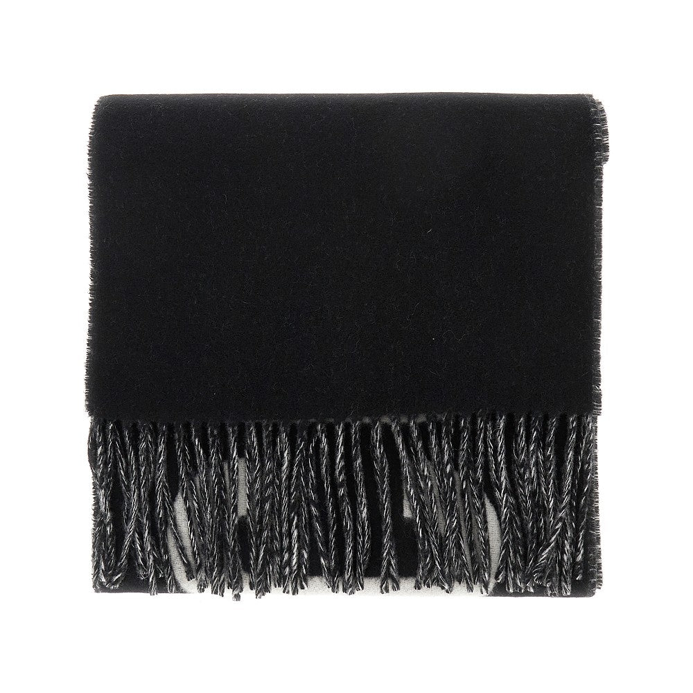 jacquard logo wool scarf