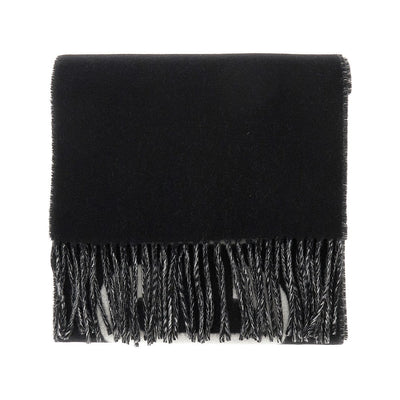 jacquard logo wool scarf