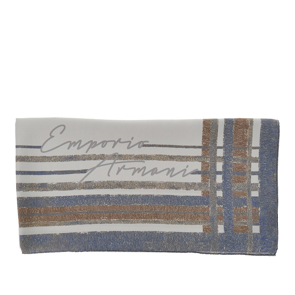 EMPORIO ARMANI OS silk scarf with print