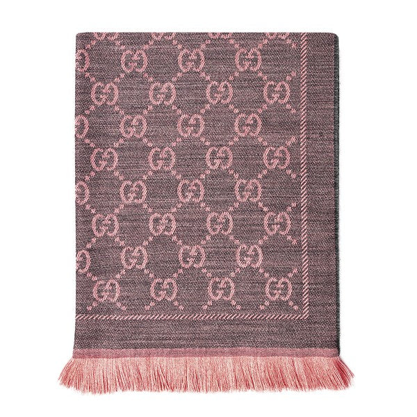 gg jacquard wool scarf