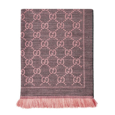 gg jacquard wool scarf