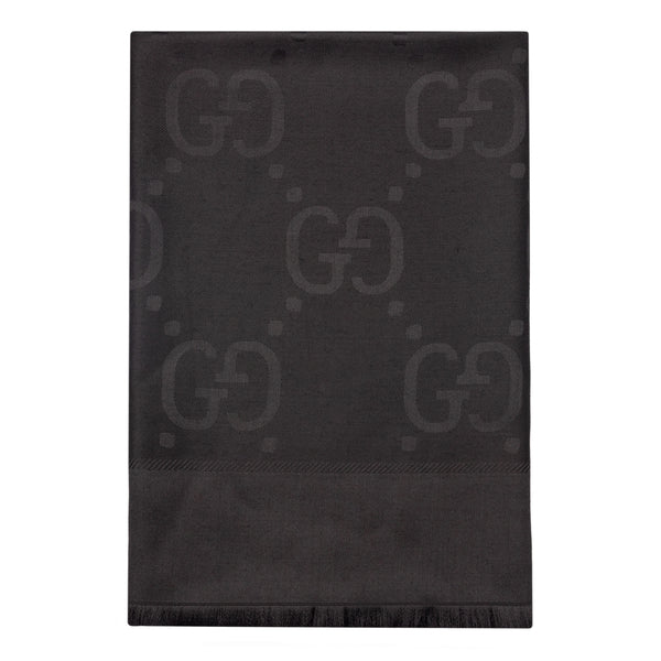 GUCCI OS gg jacquard wool and silk scarf