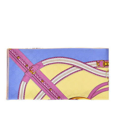 silk scarf with horsebit print