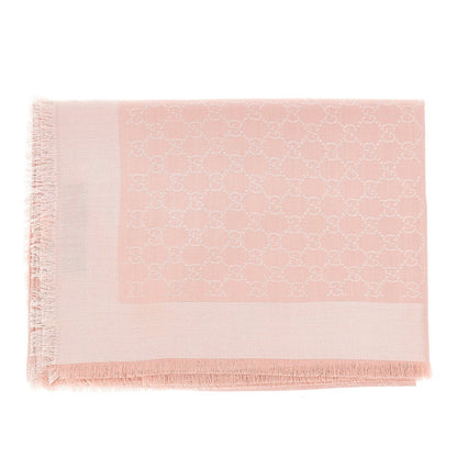 GUCCI OS silk and wool scarf with gg motif