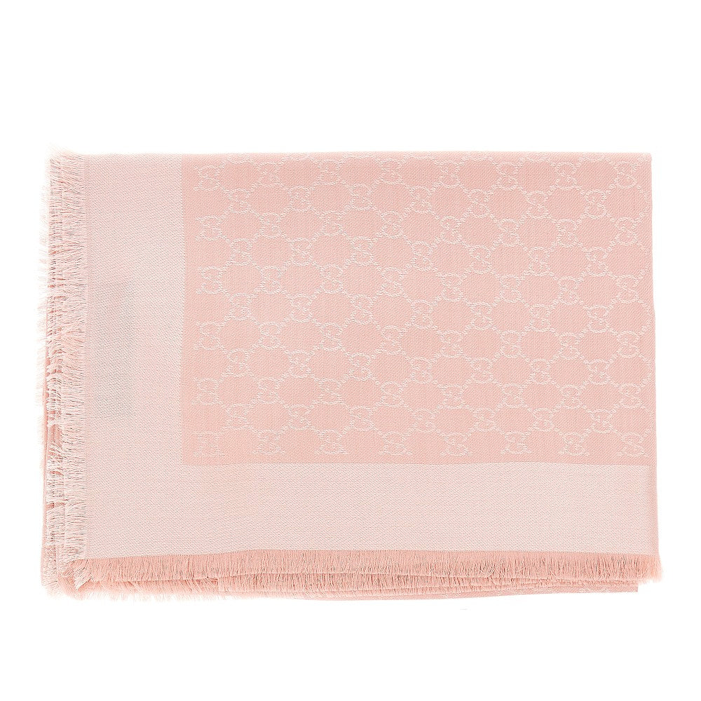 silk and wool scarf with gg motif