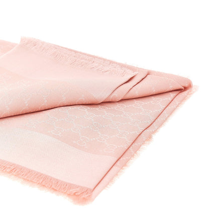 GUCCI OS silk and wool scarf with gg motif