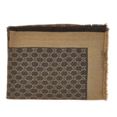 GUCCI OS silk and wool scarf with gg motif