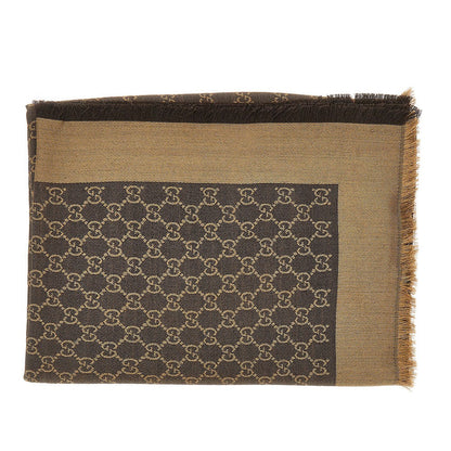 GUCCI OS silk and wool scarf with gg motif