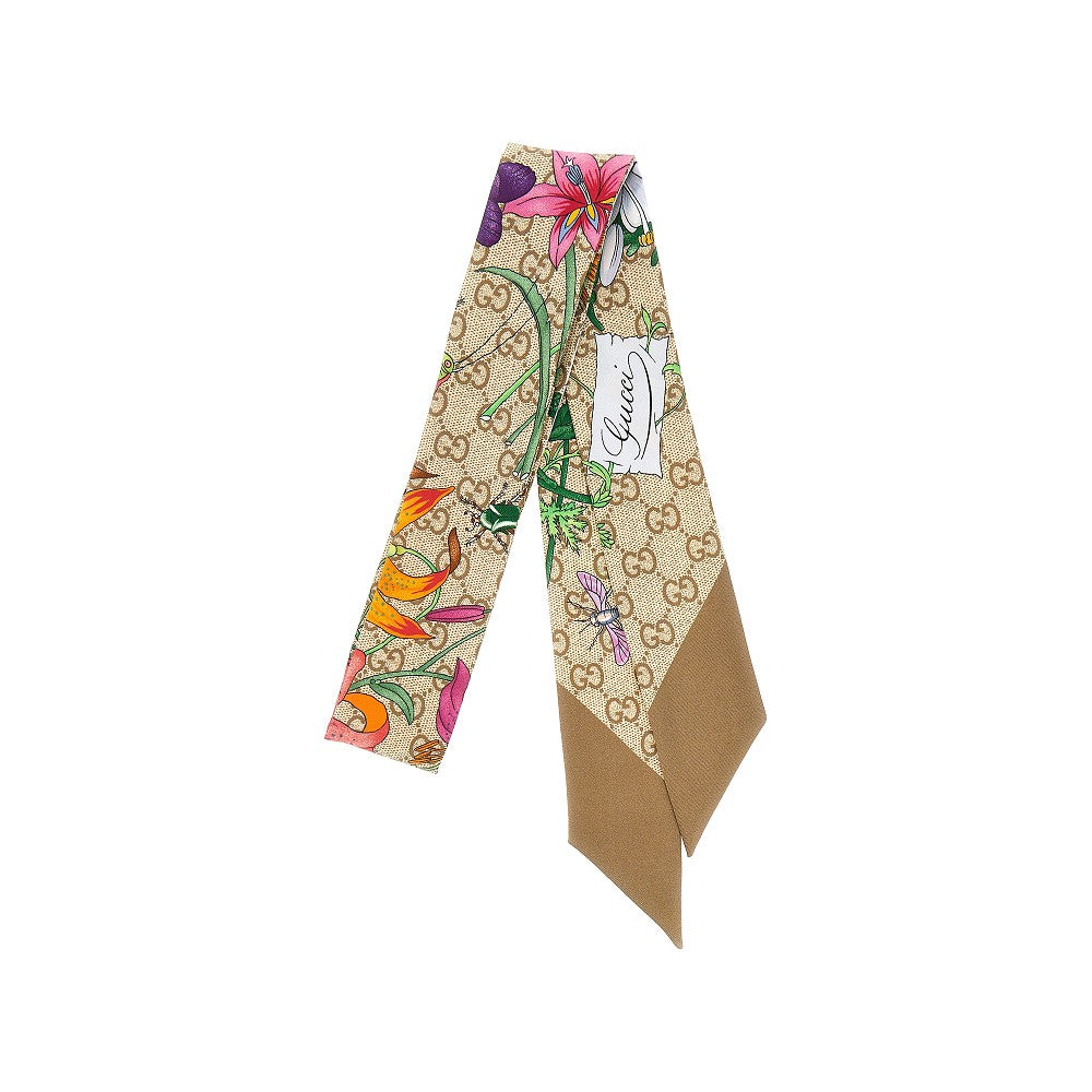 GUCCI OS silk scarf with flora motif
