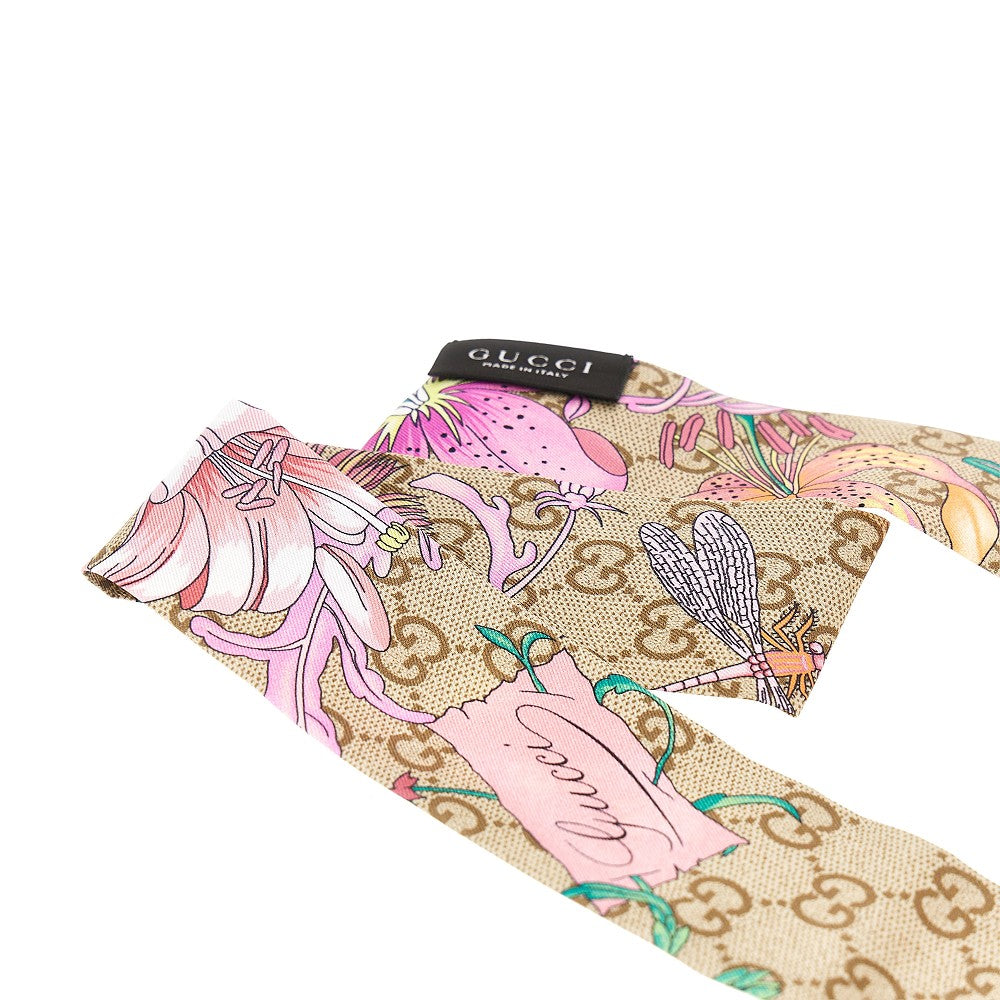 silk scarf with gg motif