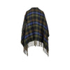 knitted cape with check motif